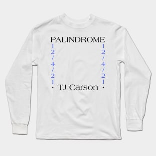 Palindrome Date and Name (Black Text) Long Sleeve T-Shirt